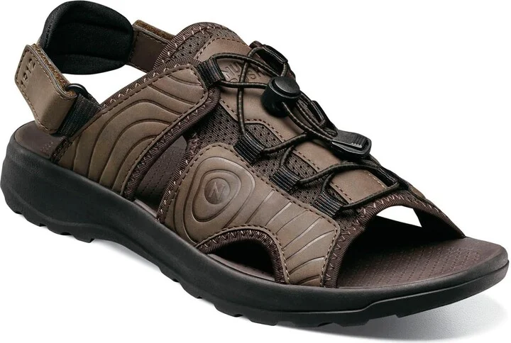 Nunn Bush Men's Huck Bungee Slide Sandal Lightweight Convertible and Comfortable
