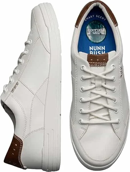 Nunn Bush Men's Kore City Walk Lace-To-Toe Oxford Sneakers White