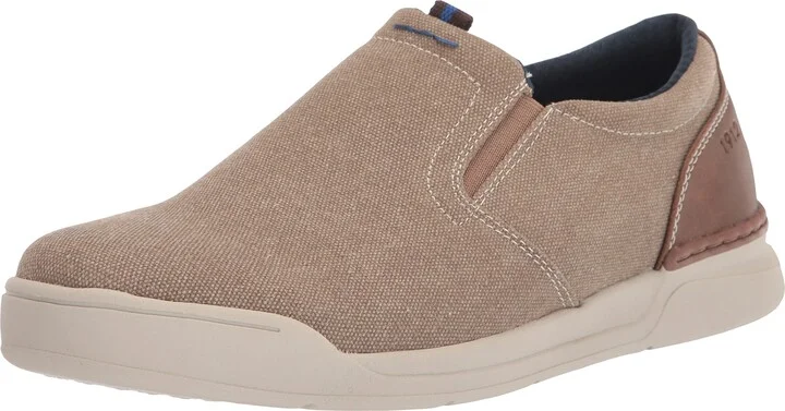 Nunn Bush Men's KORE Tour Canvas Plain Toe Slip-On Athletic Style Sneaker Loafer