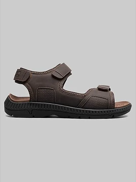 Nunn Bush Men's Laguna 3-Strap River Sandals Brown
