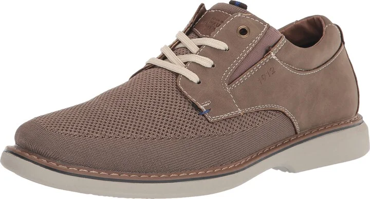 Nunn Bush Men's Otto Plain Toe Knit Oxford Lace Up with Lightweight Sole