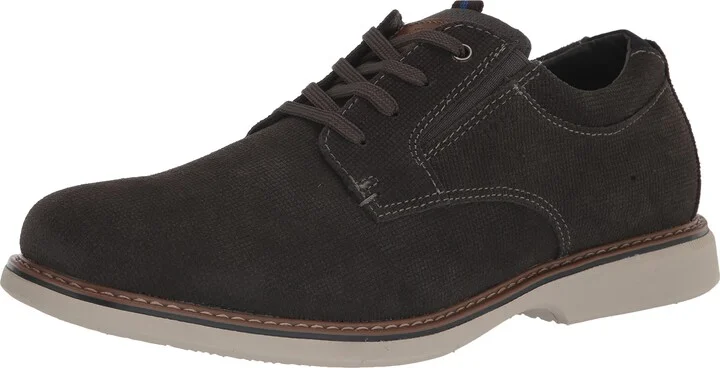 Nunn Bush Men's Otto Plain Toe Oxford Leather Lace Up with Lightweight Sole