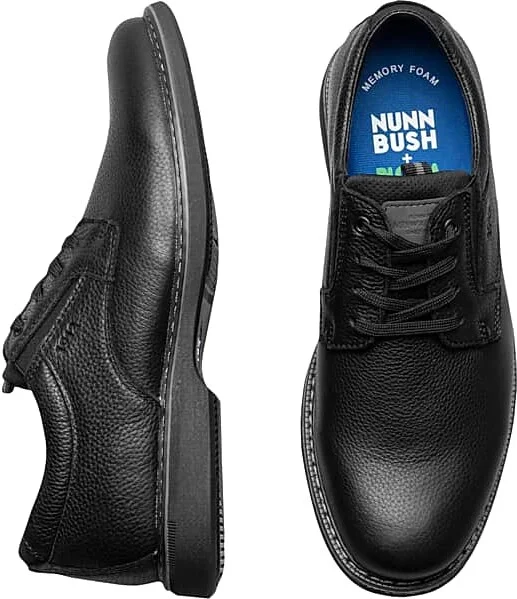 Nunn Bush Men's Otto Plain Toe Oxfords Black