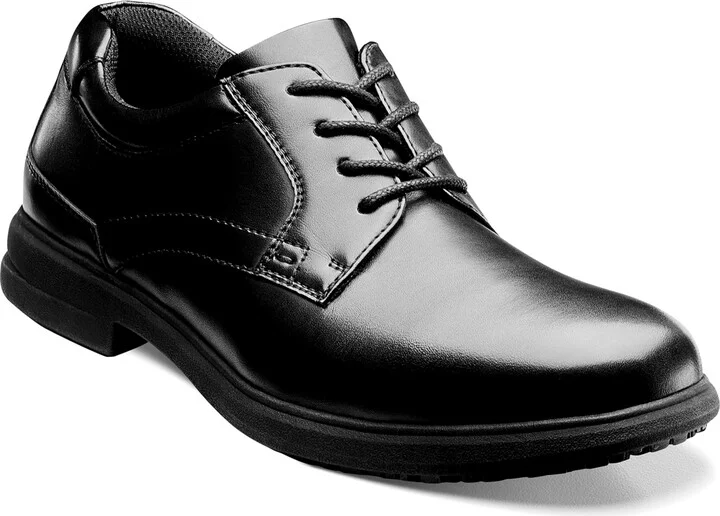 Nunn Bush Men's Sherman Plain Toe Slip Resistant Oxford
