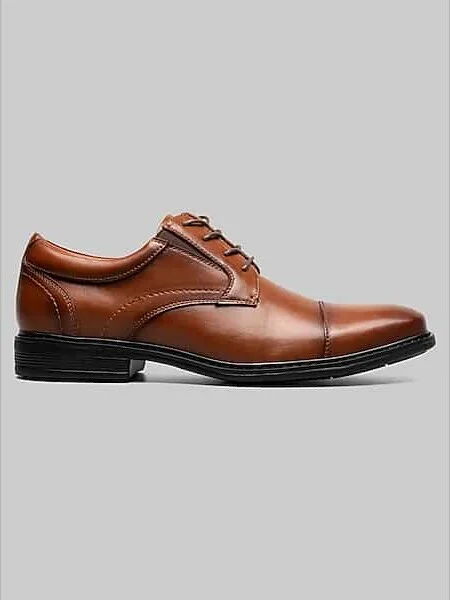 Nunn Bush Men's Stark Leather Cap Toe Oxfords Cognac