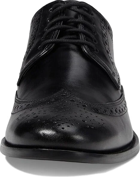 Nunn Bush Nelson Wing Tip Dress Casual Oxford Men's Dress Flat Shoes Black : 7 M (D), Leather - Image 6