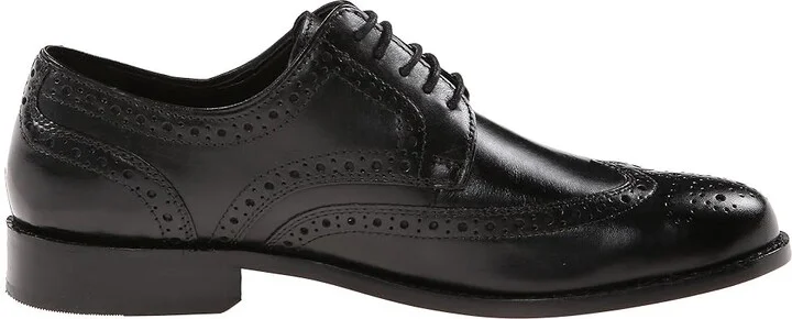Nunn Bush Nelson Wing Tip Dress Casual Oxford Men's Dress Flat Shoes Black : 7 M (D), Leather - Image 8