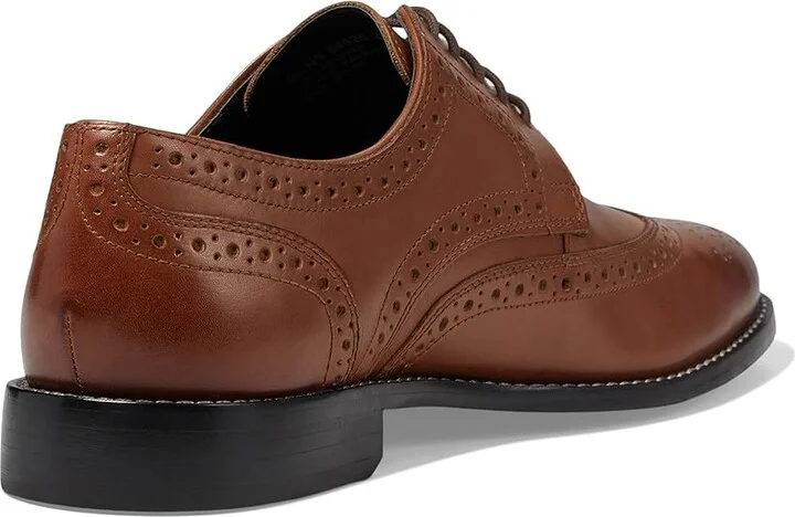 Nunn Bush Nelson Wing Tip Dress Casual Oxford Men's Dress Flat Shoes Cognac : 7 M (D), Leather - Image 5