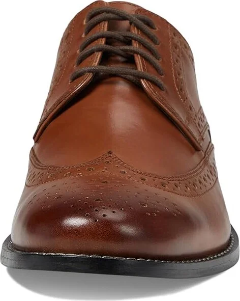Nunn Bush Nelson Wing Tip Dress Casual Oxford Men's Dress Flat Shoes Cognac : 7 M (D), Leather - Image 6