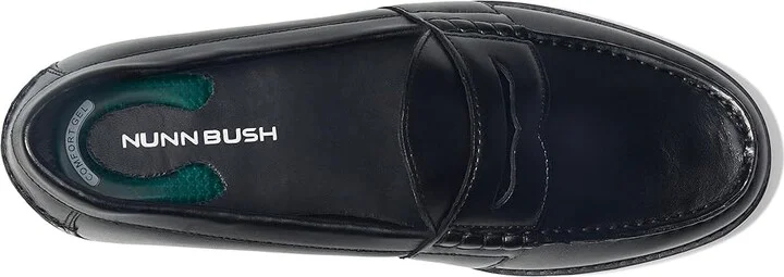 Nunn Bush Noah Beef Roll Penny Loafer Men's Slip-on Dress Shoes Black : 7 M (D), Leather - Image 3