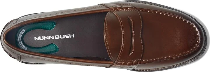 Nunn Bush Noah Beef Roll Penny Loafer Men's Slip-on Dress Shoes Brown : 7 M (D), Leather - Image 3