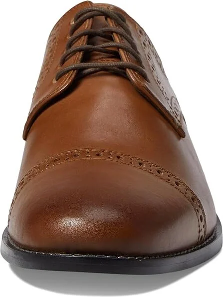 Nunn Bush Norcross Cap Toe Dress Casual Oxford Men's Lace Up Cap Toe Shoes Cognac : 7.5 M (D), Leather/Synthetic - Image 6