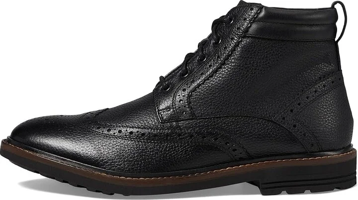 Nunn Bush Odell 2.0 Wingtip Dress Casual Chukka Leather Boot Men's Boots Black : 9 W (EE) - Image 5