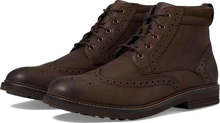 Nunn Bush Odell 2.0 Wingtip Dress Casual Chukka Leather Boot Men's Boots Brown : 12 M (D)