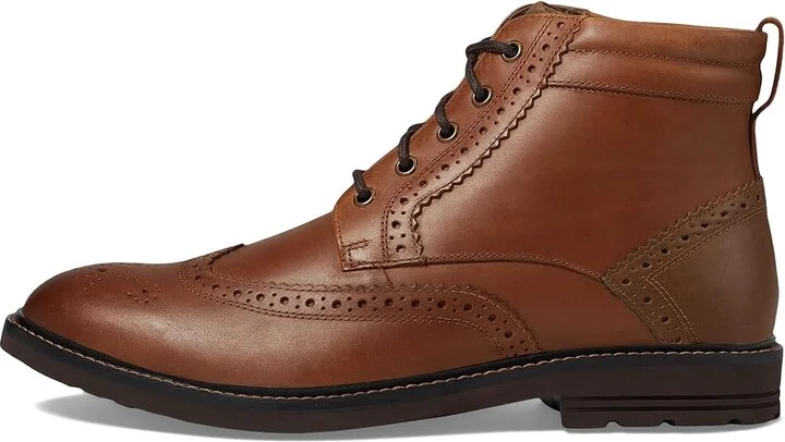 Nunn Bush Odell 2.0 Wingtip Dress Casual Chukka Leather Boot Men's Boots Tan : 8.5 M (D) - Image 5