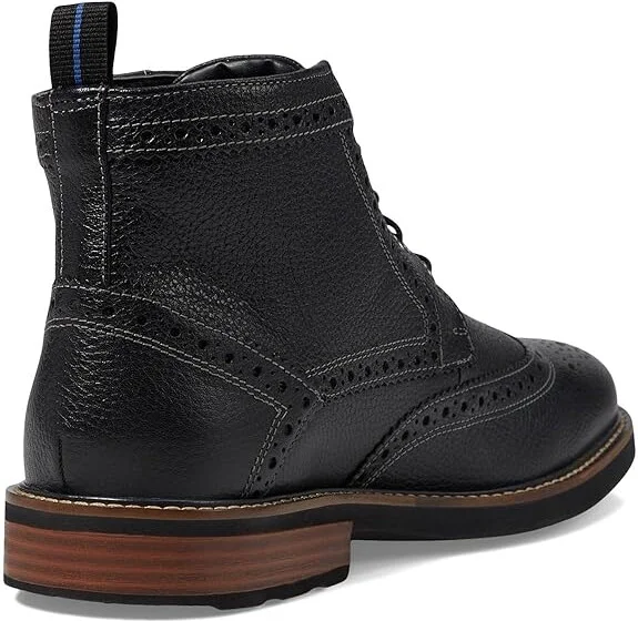 Nunn Bush Odell Wingtip Boot with KORE Walking Comfort Technology Men's Lace-up Boots Black Tumbled : 7.5 M (D), Leather - Image 5