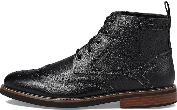 Nunn Bush Odell Wingtip Boot with KORE Walking Comfort Technology Men's Lace-up Boots Black Tumbled : 7.5 M (D), Leather - Image 7