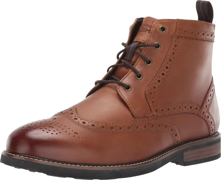 Nunn Bush Odell Wingtip Boot with KORE Walking Comfort Technology Men's Lace-up Boots Tan CH : 8 M (D), Leather - Image 2