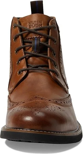 Nunn Bush Odell Wingtip Boot with KORE Walking Comfort Technology Men's Lace-up Boots Tan CH : 8 M (D), Leather - Image 3