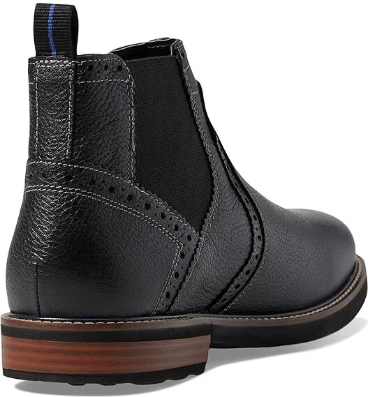 Nunn Bush Otis Plain Toe Chelsea Boot with KORE Walking Comfort Technology Men's Boots Black Tumbled : 9 M (D), Leather - Image 5