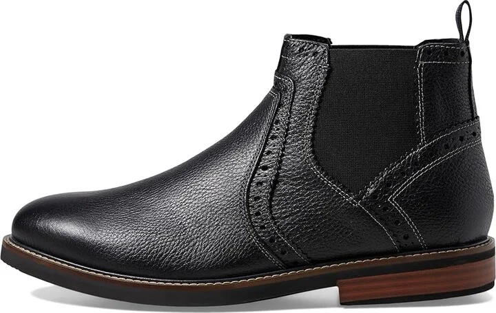 Nunn Bush Otis Plain Toe Chelsea Boot with KORE Walking Comfort Technology Men's Boots Black Tumbled : 9 M (D), Leather - Image 7