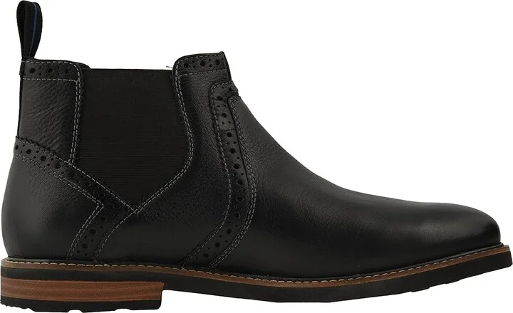 Nunn Bush Otis Plain Toe Chelsea Boot with KORE Walking Comfort Technology Men's Boots Black Tumbled : 9 M (D), Leather - Image 8