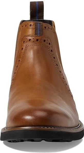 Nunn Bush Otis Plain Toe Chelsea Boot with KORE Walking Comfort Technology Men's Boots Tan CH : 7.5 M (D), Leather - Image 3