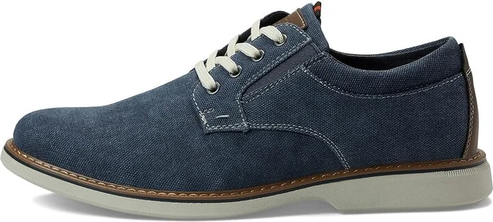 Nunn Bush Otto Canvas Plain Toe Oxford Men's Shoes Blue : 7 M (D), Synthetic/Textile - Image 6