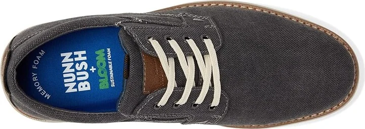 Nunn Bush Otto Canvas Plain Toe Oxford Men's Shoes Gray : 7 M (D), Synthetic/Textile - Image 2