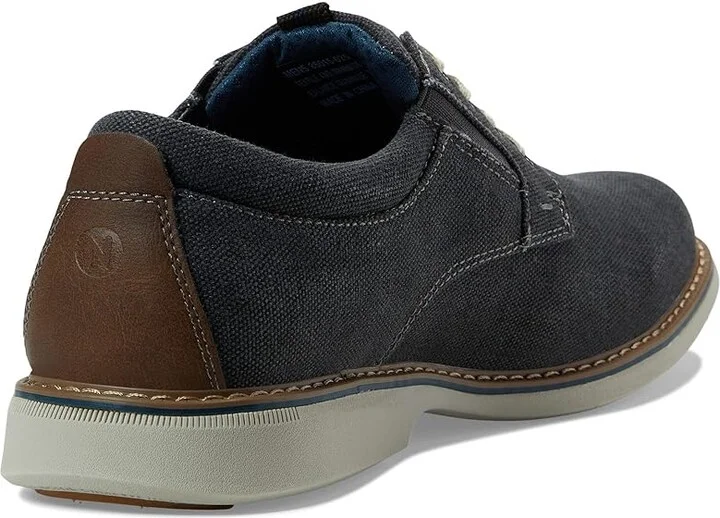 Nunn Bush Otto Canvas Plain Toe Oxford Men's Shoes Gray : 7 M (D), Synthetic/Textile - Image 4