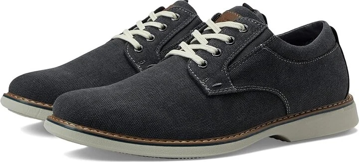 Nunn Bush Otto Canvas Plain Toe Oxford Men's Shoes Gray : 7 M (D), Synthetic/Textile
