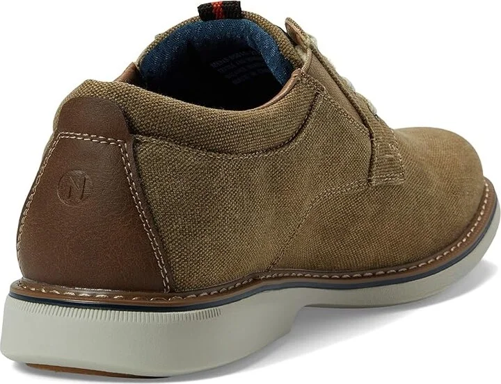 Nunn Bush Otto Canvas Plain Toe Oxford Men's Shoes Khaki : 7 M (D), Synthetic/Textile - Image 4
