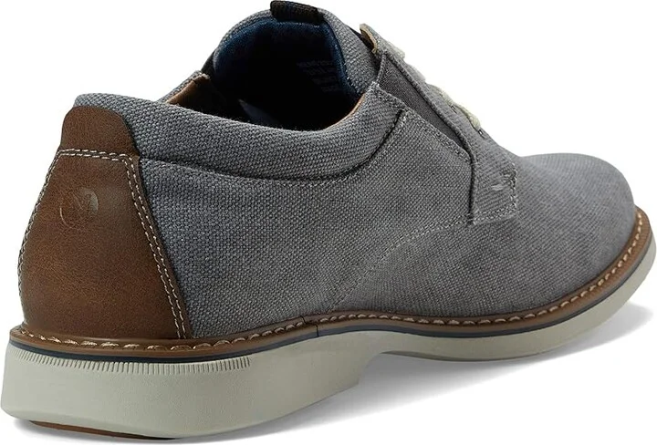 Nunn Bush Otto Canvas Plain Toe Oxford Men's Shoes Stone : 7 M (D), Synthetic/Textile - Image 4