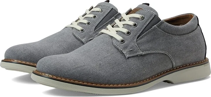 Nunn Bush Otto Canvas Plain Toe Oxford Men's Shoes Stone : 7 M (D), Synthetic/Textile