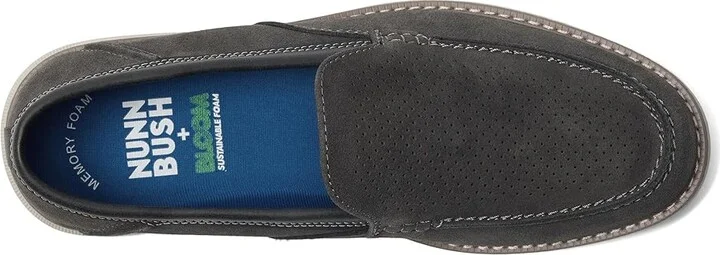 Nunn Bush Otto EZ Moccasin Toe Slip-On Easy On Loafer Men's Lace-up Boots Grey : 13 M (D), Leather/Suede - Image 2