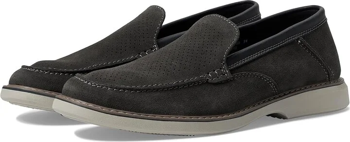 Nunn Bush Otto EZ Moccasin Toe Slip-On Easy On Loafer Men's Lace-up Boots Grey : 13 M (D), Leather/Suede