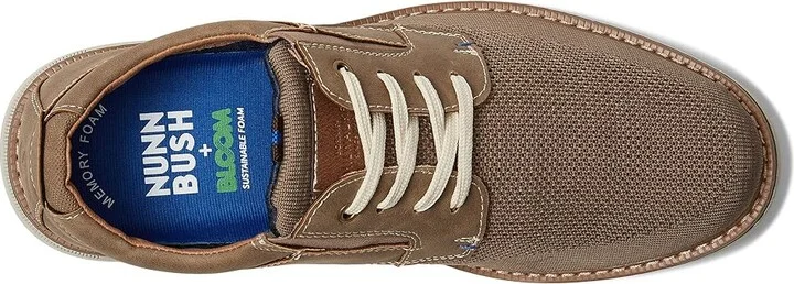 Nunn Bush Otto Knit Plain Toe Oxford Men's Shoes Taupe : 7 M (D), Mesh/Textile - Image 2