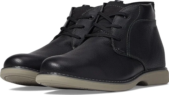 Nunn Bush Otto Plain Toe Chukka Boot Men's Shoes Black : 7 M (D), Synthetic/Leather