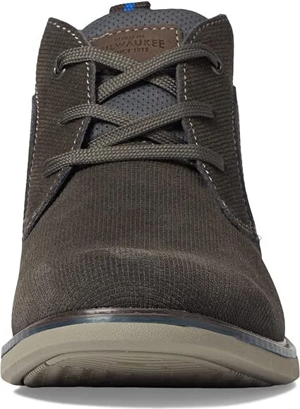 Nunn Bush Otto Plain Toe Chukka Boot Men's Shoes Gray : 8 M (D), Synthetic/Leather - Image 2