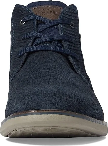 Nunn Bush Otto Plain Toe Chukka Boot Men's Shoes Navy : 7.5 M (D), Synthetic/Leather - Image 2
