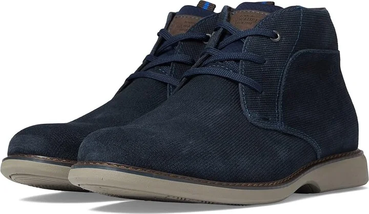 Nunn Bush Otto Plain Toe Chukka Boot Men's Shoes Navy : 7.5 M (D), Synthetic/Leather