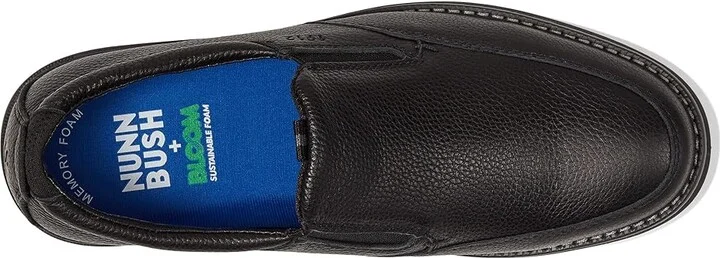 Nunn Bush Otto Plain Toe Slip-On Men's Shoes Black : 7 M (D), Leather - Image 2