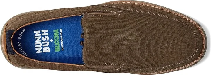 Nunn Bush Otto Plain Toe Slip-On Men's Shoes Mocha : 7 M (D), Leather - Image 2