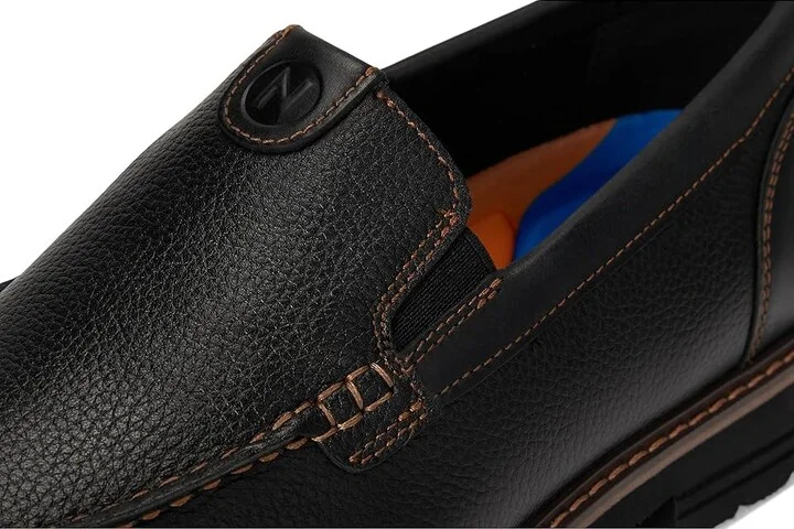 Nunn Bush Owen II Moc Toe Venetian Loafer Lightweight and Comfortable Slip-On Men's Shoes Black : 10.5 M (D), Leather - Image 7