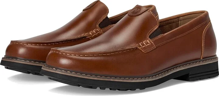 Nunn Bush Owen II Moc Toe Venetian Loafer Lightweight and Comfortable Slip-On Men's Shoes Cognac : 7.5 M (D), Leather