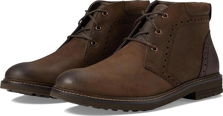 Nunn Bush Ozark 2.0 Plain Toe Chukka Leather Boot Men's Boots Brown : 10 W (EE)