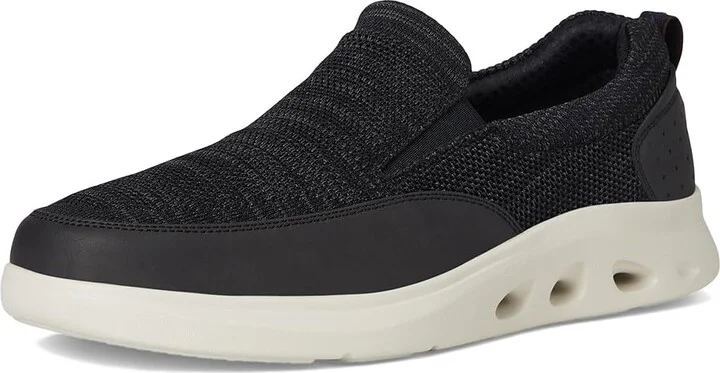 Nunn Bush Ponte Knit Moc Toe Slip-On Sneakers Hybrid Casual Lightweight Athletic Style Loafer Men's Shoes Black : 9.5 W (EE), Synthetic - Image 5
