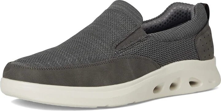 Nunn Bush Ponte Knit Moc Toe Slip-On Sneakers Hybrid Casual Lightweight Athletic Style Loafer Men's Shoes Gray : 7.5 M (D), Synthetic - Image 5