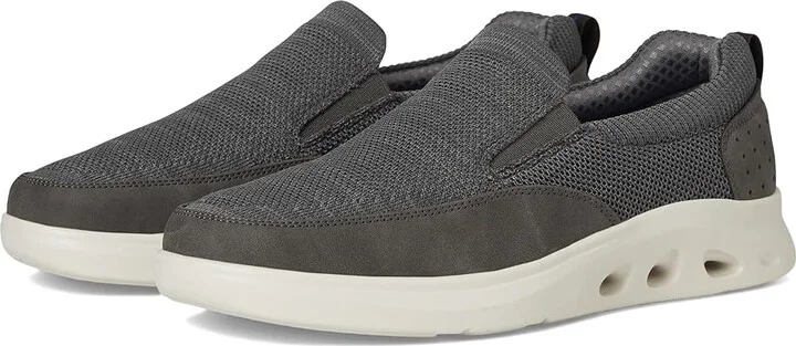 Nunn Bush Ponte Knit Moc Toe Slip-On Sneakers Hybrid Casual Lightweight Athletic Style Loafer Men's Shoes Gray : 7.5 M (D), Synthetic
