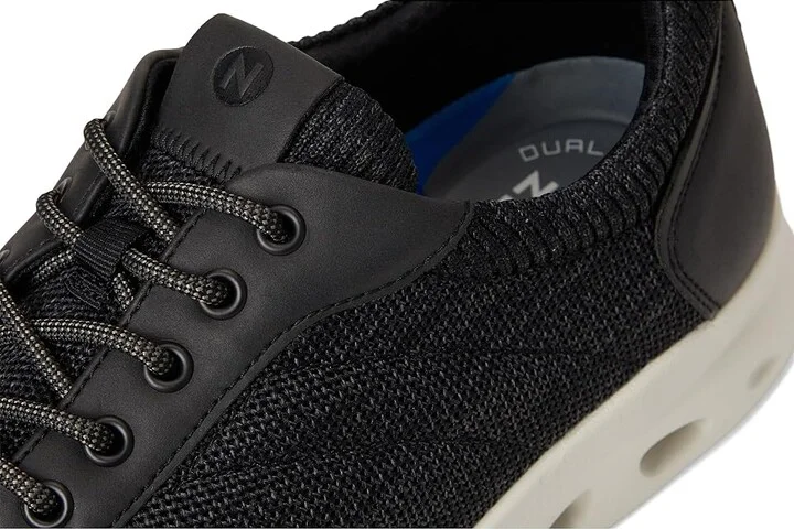 Nunn Bush Ponte Knit Moc Toe Sneakers Hybrid Oxford Casual Lightweight Athletic Style Lace Up Men's Shoes Black : 12 M (D), Leather - Image 7